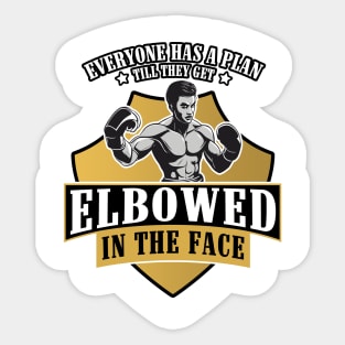 elbowed Muay Thai Sticker